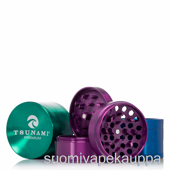 Vape Netistä Tsunami 2,4 Tuuman 4-osainen Upotettu Ylähiomakone Sateenkaari (63mm)